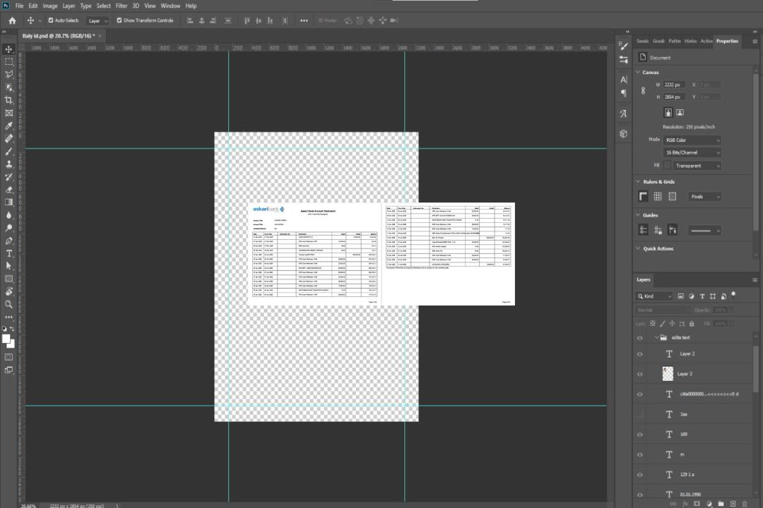 Relevé de compte Pakistan Askari Bank Modèle Word et PDF, 2 pages template